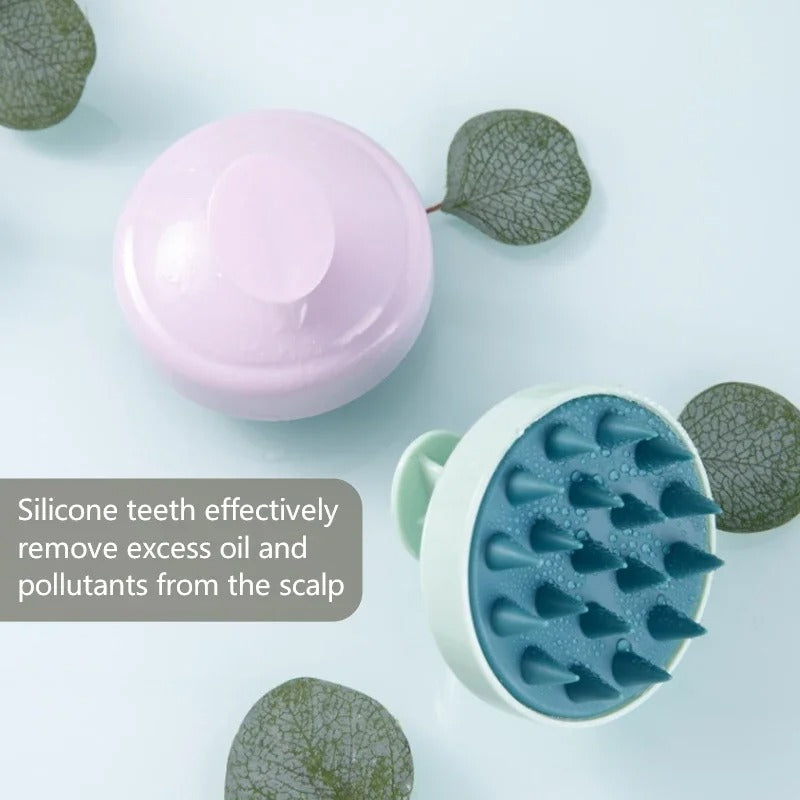 Silicone Shampoo Brush Head Scalp Massage Comb Hair Washing